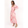 Petal & Pup Womens Sharine Long Sleeve Dress(Pink Floral)