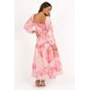 Petal & Pup Womens Sharine Long Sleeve Dress(Pink Floral)