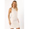 Petal & Pup Women’s Tai Bow Back Mini Dress(White Floral)