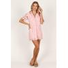 Petal & Pup Women’s Tallie Button Up Mini Dress(Pink)