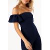 Petal & Pup Womens Tamra Off Shoulder Jumpsuit(Navy)
