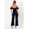 Petal & Pup Womens Tamra Off Shoulder Jumpsuit(Navy)