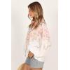 Petal & Pup Women’s Tiarna Shirt(White Floral)