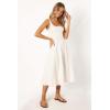 Petal & Pup Womens UNA Midi Dress(White)
