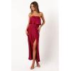 Petal & Pup Women’s Vienna Strapless Midi Dress(Berry)