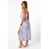 Petal & Pup Women’s Vienna Strapless Midi Dress(Blue)