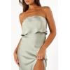 Petal & Pup Women’s Vienna Strapless Midi Dress(Sage)