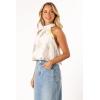 Petal & Pup Women’s Willa Halterneck Top(White Floral)