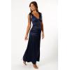 Petal & Pup Womens Xavier Bow Shoulder Maxi Dress(Navy)