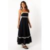 Petal & Pup Women’s Yana Maxi Dress(Black Cream)