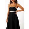 Petal & Pup Women’s Yana Maxi Dress(Black Cream)
