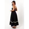 Petal & Pup Women’s Yana Maxi Dress(Black Cream)