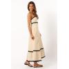 Petal & Pup Women’s Yana Maxi Dress(Cream Black)