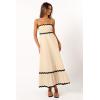 Petal & Pup Women’s Yana Maxi Dress(Cream Black)