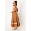 Petal & Pup Women’s Yana Maxi Dress(Tan White)
