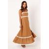 Petal & Pup Women’s Yana Maxi Dress(Tan White)