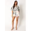 Petal & Pup Womens Zayd Button Up Shirt(Navy)