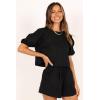 Petal & Pup womens Chelsey Linen Set(Black)
