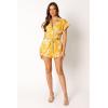 Petal & Pup womens Georgina Tie Waist Romper(Yellow)