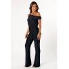 Petal & Pup womens Heather One Shoulder Jumpsuit(Navy)