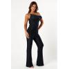 Petal & Pup womens Heather One Shoulder Jumpsuit(Navy)