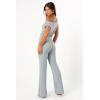 Petal & Pup womens Heather One Shoulder Jumpsuit(Sage)