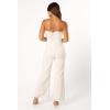 Petal & Pup womens Louise Feather Trim Jumpsuit(White)