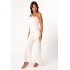 Petal & Pup womens Louise Feather Trim Jumpsuit(White)