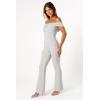 Petal & Pup womens Sharnie Off Shoulder Jumpsuit(Silver)