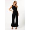 Petal & Pup womens Tina One Shoulder Jumpsuit(Black)