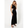 Petal & Pup womens Tina One Shoulder Jumpsuit(Black)