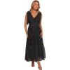 Petal & Pup Women’s Ada Maxi Dress(Black Polka Dot)