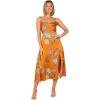 Petal & Pup Women’s Alejandra Cowl Neck Midi Dress(Tan)