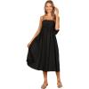 Petal & Pup Women’s Alice Bow Back Midi Dress(Black)
