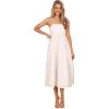 Petal & Pup Women’s Alice Bow Back Midi Dress(White)