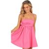 Petal & Pup Womens Alice Bow Back Mini Dress(Hot Pink)