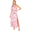 Petal & Pup Women’s Amelia Halterneck Maxi Dress(Pink Floral)
