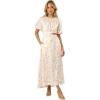 Petal & Pup Womens Aminah Puff Sleeve Dress(Yellow Floral)