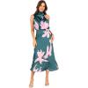 imagePetal ampamp Pup Womens Anabelle Halter Neck Midi DressGreen Pink