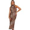 imagePetal ampamp Pup Womens Anabelle Halter Neck Midi DressLeopard