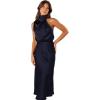 Petal & Pup Womens Anabelle Halter Neck Midi Dress(Navy)