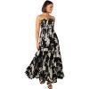 Petal & Pup Women’s Angelique Strapless Maxi Dress(Black Floral)