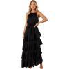 Petal & Pup Women’s Annalise Tiered Maxi Dress(Black)