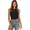 Petal & Pup Women’s Ari Ribbed Tank Top(Black)