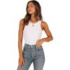Petal & Pup Women’s Ari Ribbed Tank Top(White)