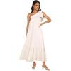 Petal & Pup Women’s Ava One Shoulder Maxi Dress(White)