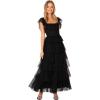 Petal & Pup Womens Belle Maxi Dress(Black)