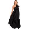 Petal & Pup Women’s Betina Bow Front Maxi Dress(Black)