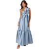 Petal & Pup Women’s Betina Bow Front Maxi Dress(Blue)