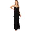 Petal & Pup Womens Ciao Ruffles Maxi Dress(Black)